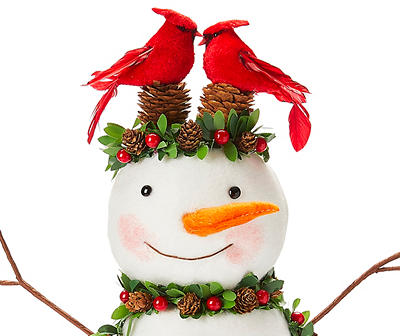 Snowman & Cardinals Tabletop Decor