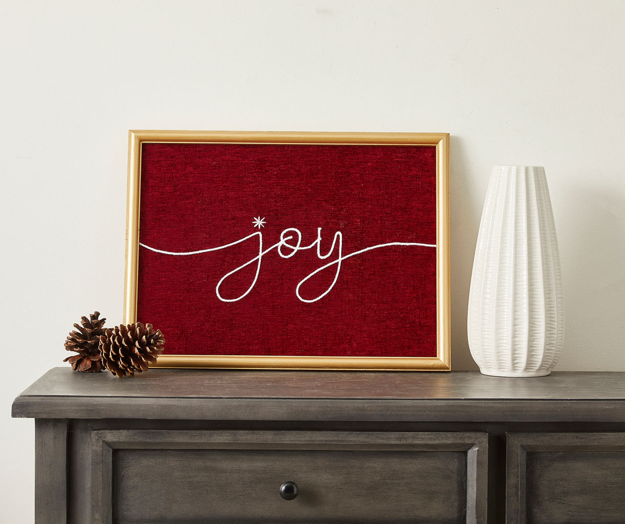 "Joy" Gold Framed Wall Decor