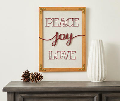 "Peach, Joy, Love" Framed Wall Decor