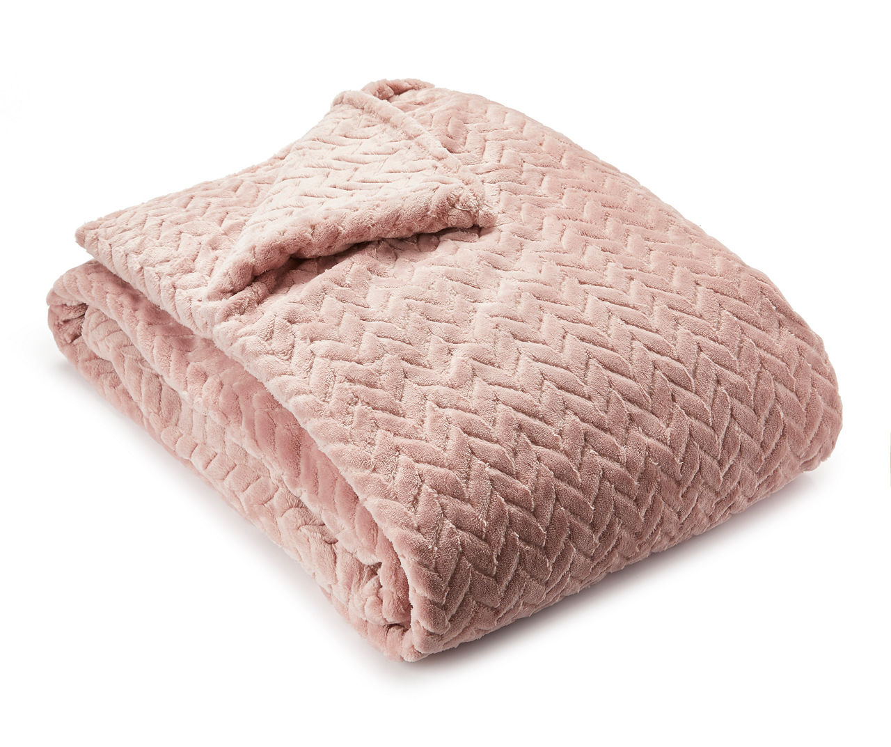 Sepia Rose Zigzag-Embossed Velvet King Blanket