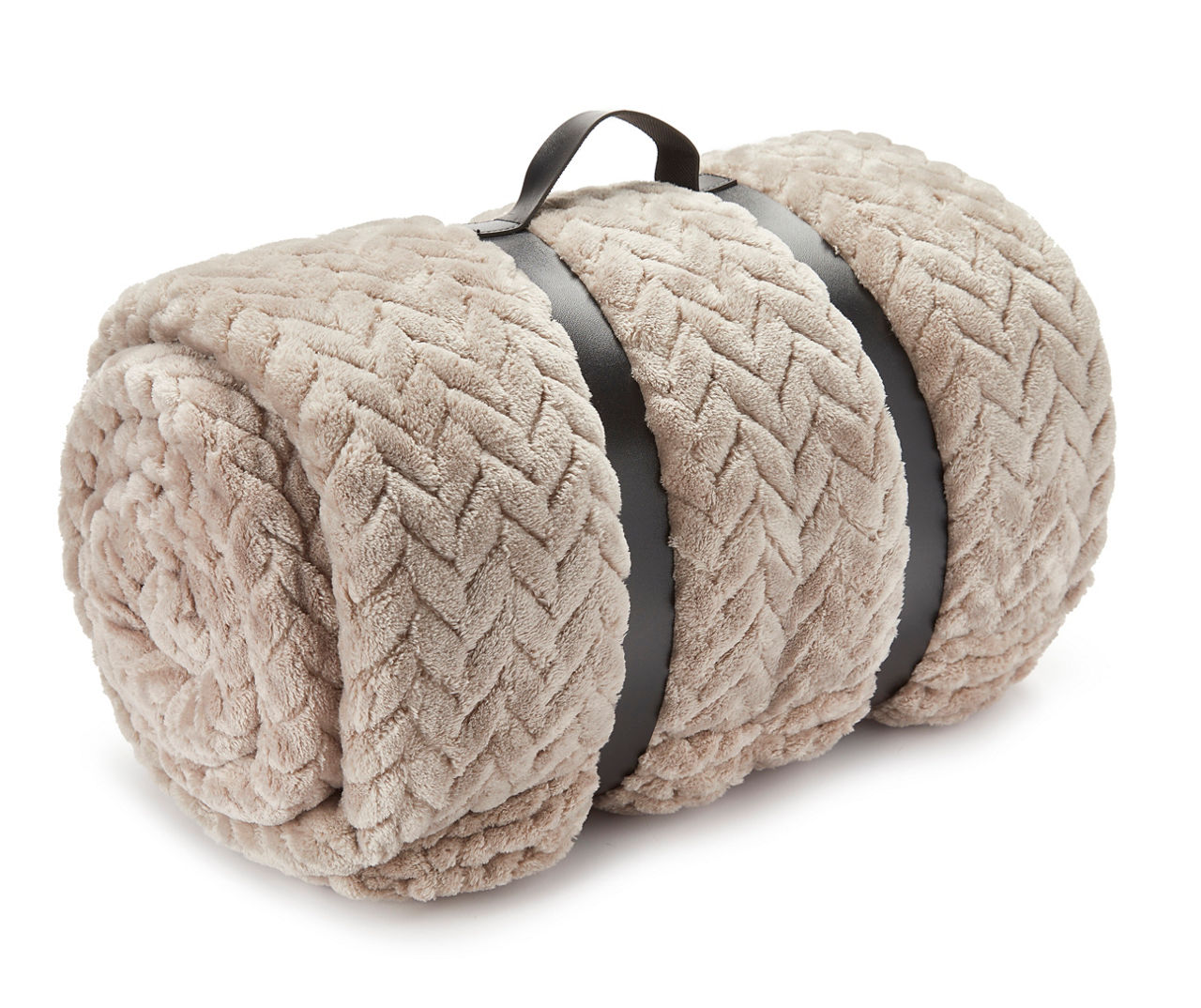 Broyhill Tan ChevronEmbossed Velvet King Blanket Big Lots