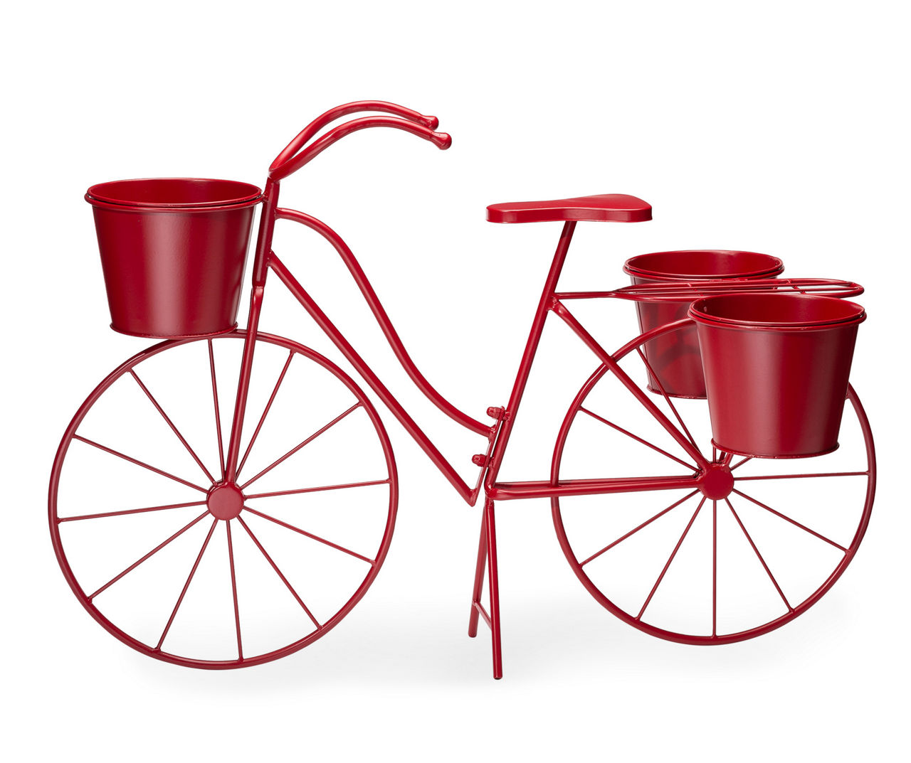 28.75" Red Bicycle Metal Planter