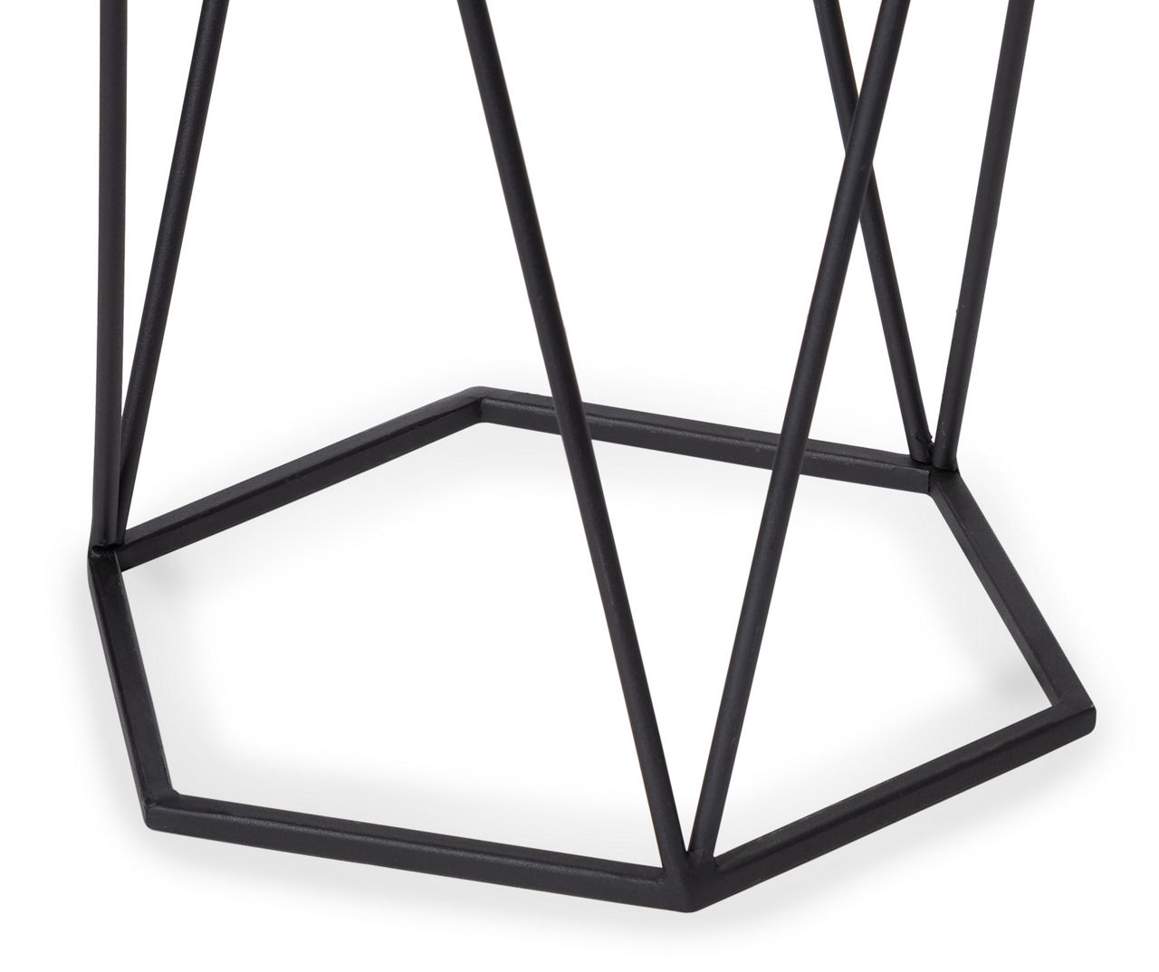 Black Hexagon 3-Piece Metal Plant Stand Set