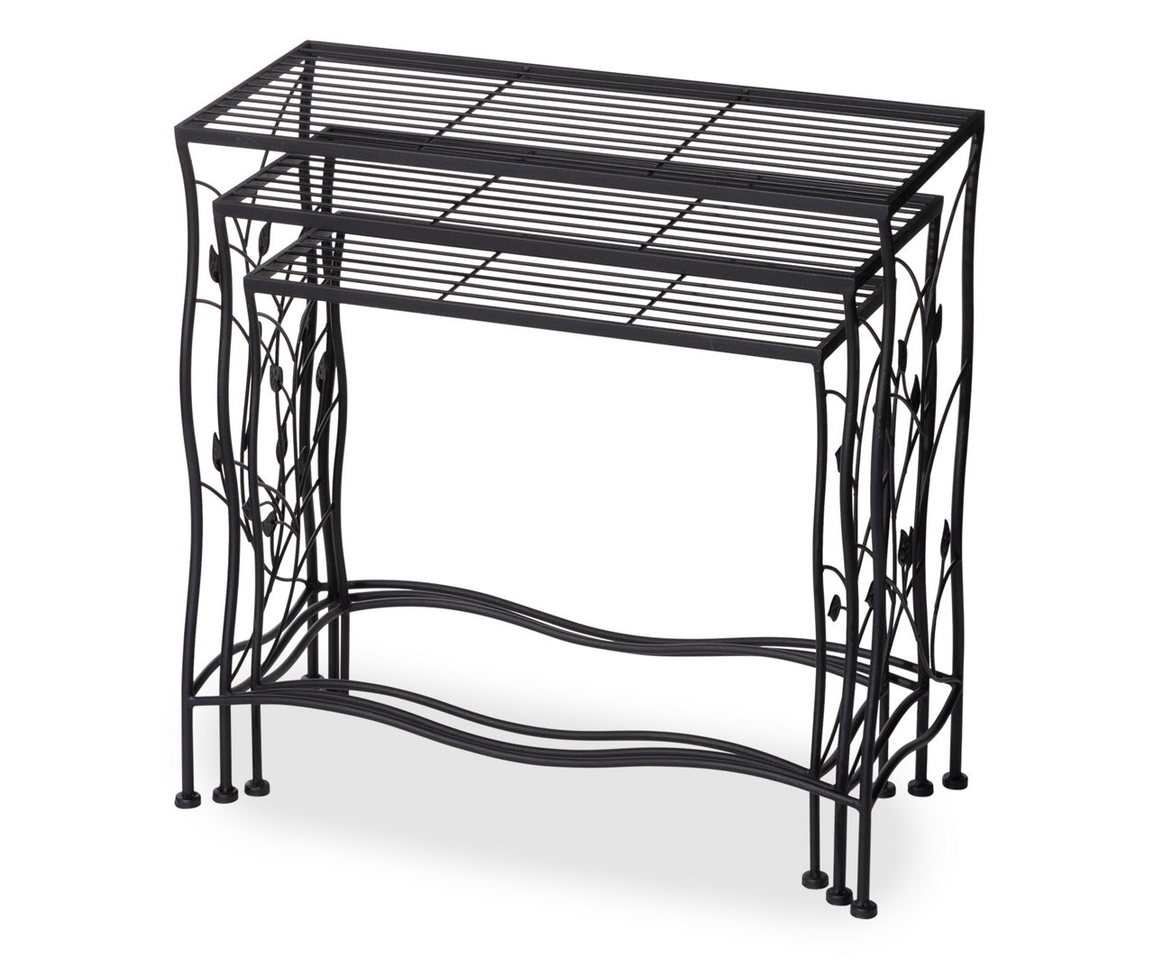 Black Metal Plant Stand, 19x9