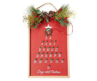 "Days Until Christmas" Framed Countdown Calendar Hanging Wall Decor
