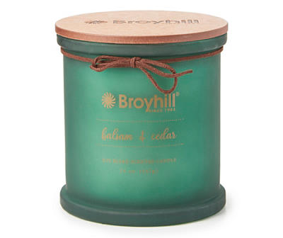 Broyhill Green Balsam & Cedar 3-Wick Jar Candle With Wood Lid, 20 Oz.