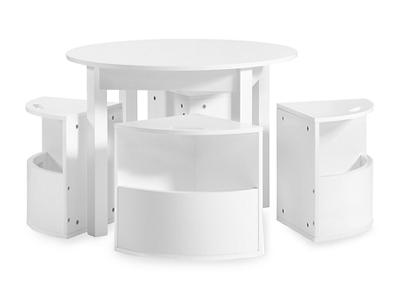 5PC ROUND STORAGE TABLE W CHAIRS H21 - TABLE
