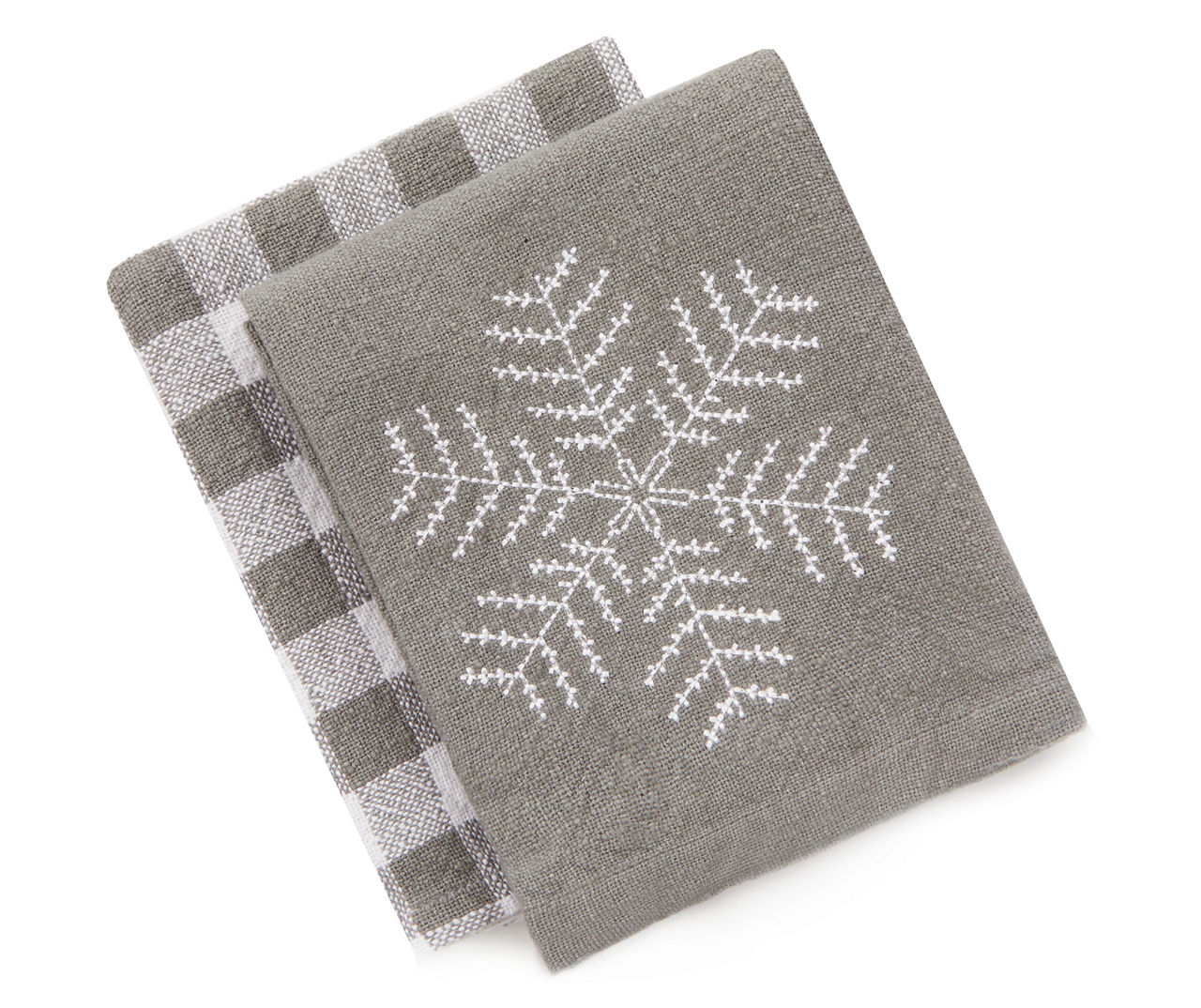  Ganeen 6 Pcs Snowy Winter Snowflake Kitchen Dish Towel