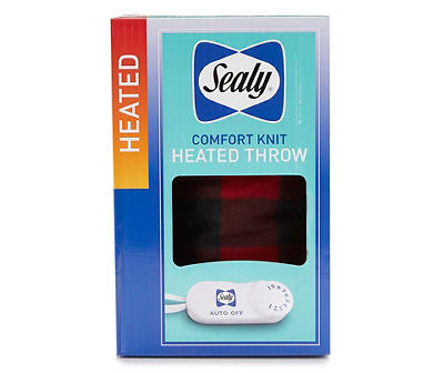 SEALY RED BLK BASIC ELECTRIC THROW