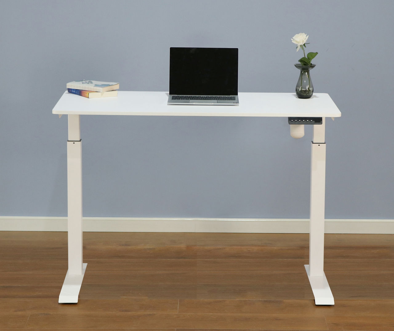 Real Living White Electric Adjustable Height Sit to Stand Desk