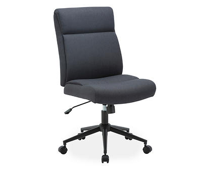 Villa Park Black Upholstered Armless Office Chair