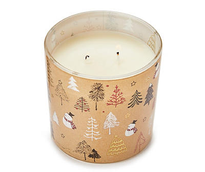 Cozy Vanilla Snowman & Trees Jar Candle, 14 Oz.