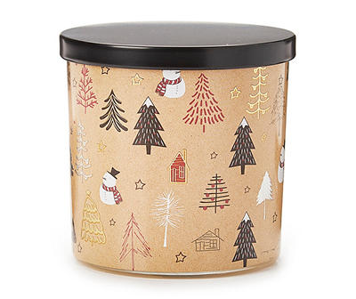 Cozy Vanilla Snowman & Trees Jar Candle, 14 Oz.