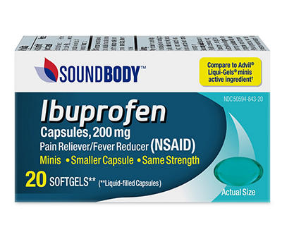 Ibuprofen Mini Soft Gel Capsules, 20-Count