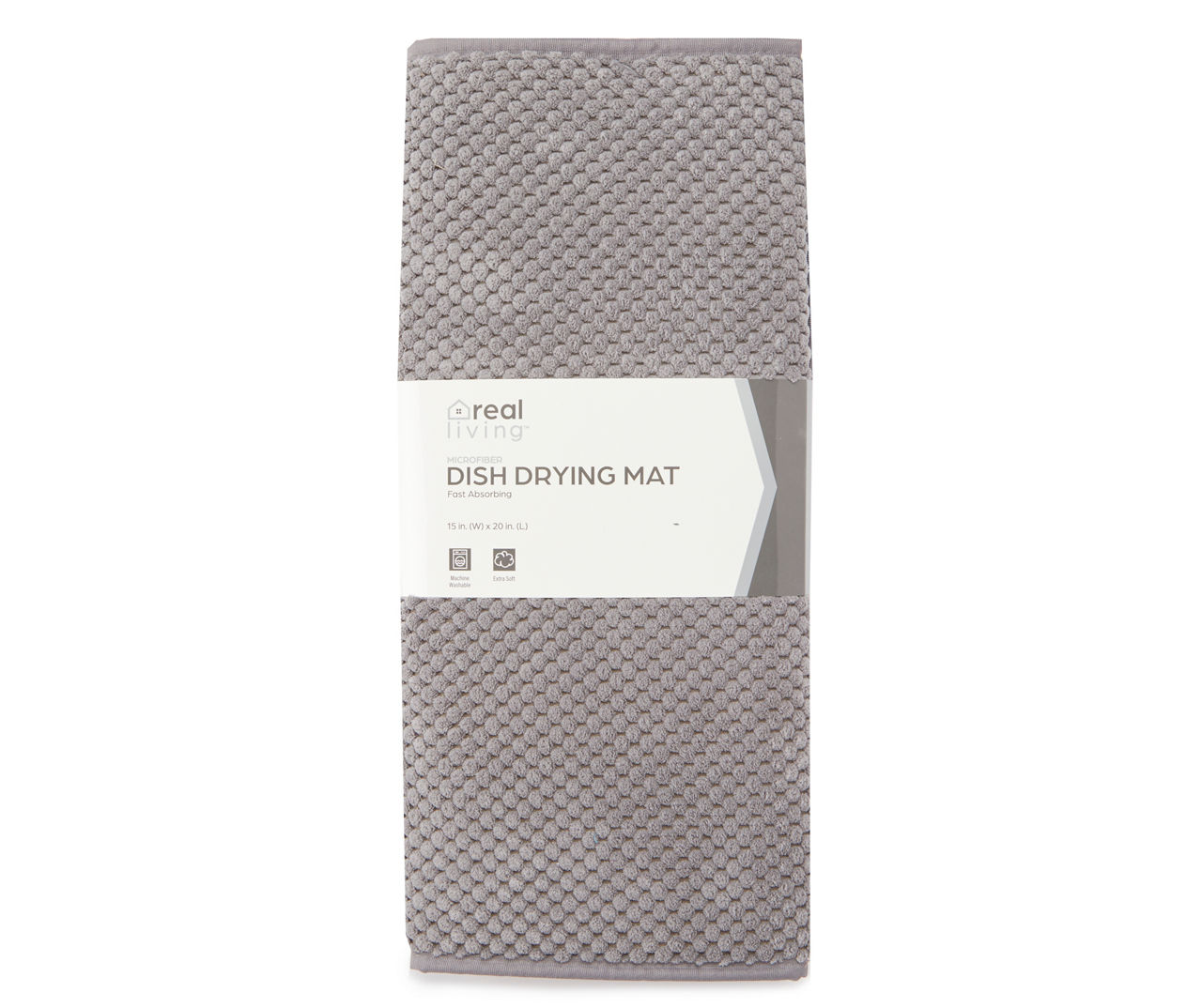 Grey Wool Dish Drying Mat