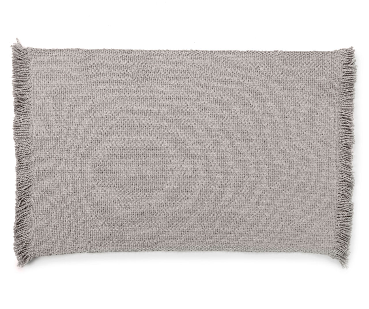 Broyhill Gray Fringed Textured Cotton Placemat Big Lots