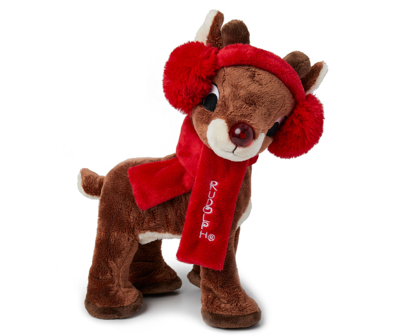 singing rudolph stuffed animal