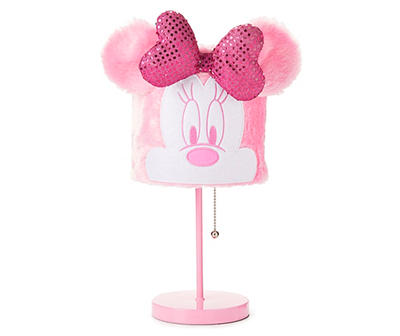 Light Pink Minnie Mouse With Bow Table Lamp