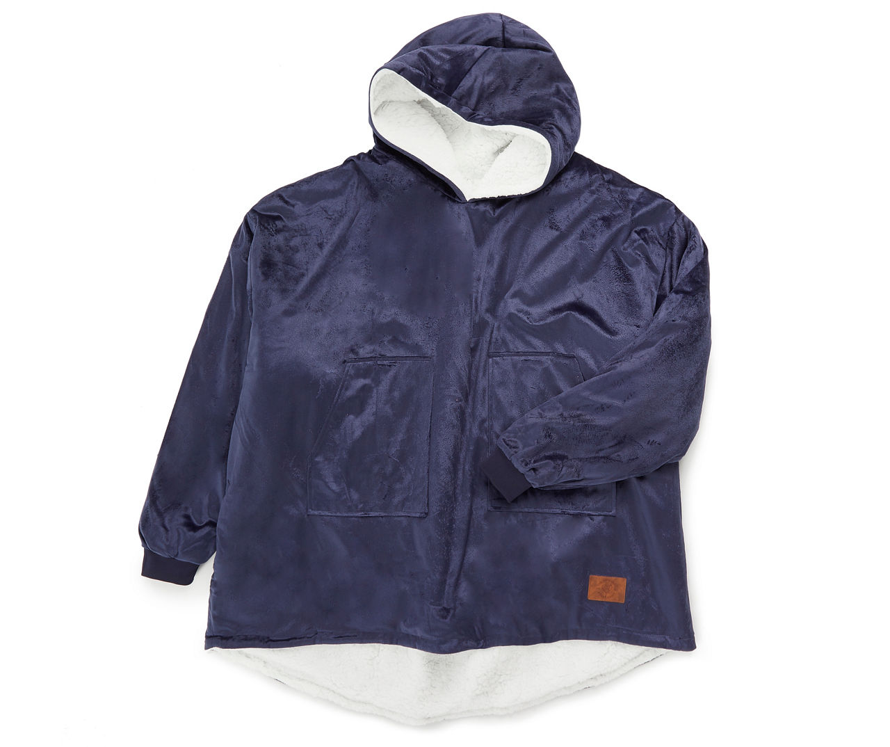 Dearfoams Navy Reversible Throw Hoodie Big Lots