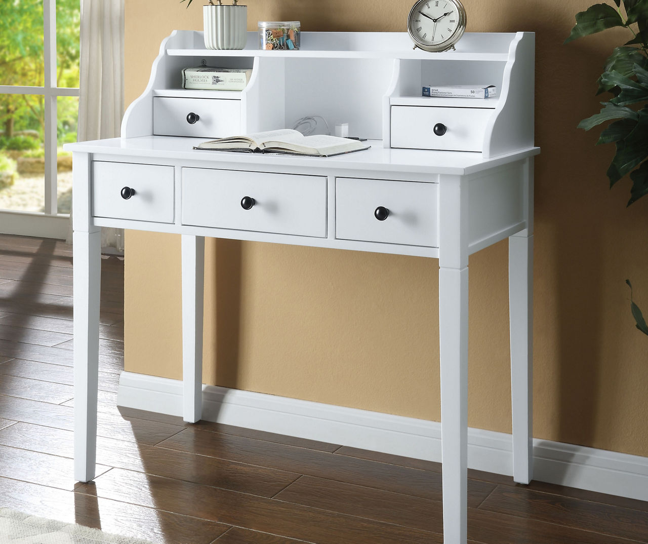 Big lots white writing deals desk with hutch