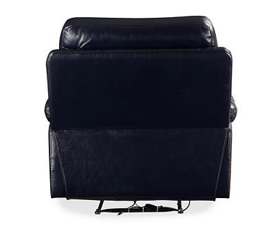 Aashi Navy Blue Leather Match Power Recliner