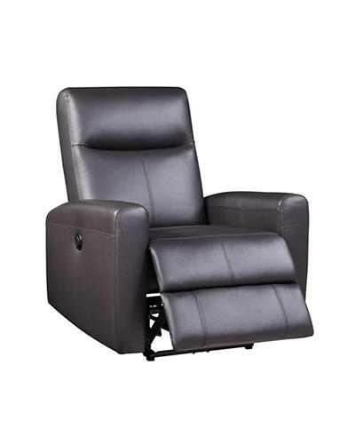BLANE BROWN LEATHER MATCH POWER RECLINER