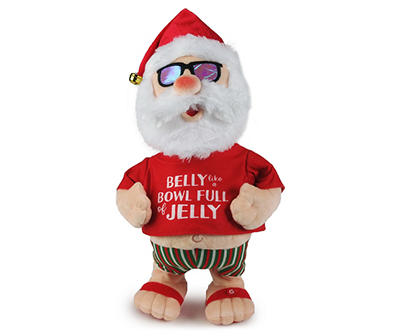 15" Belly Shaking Santa Animated Plush