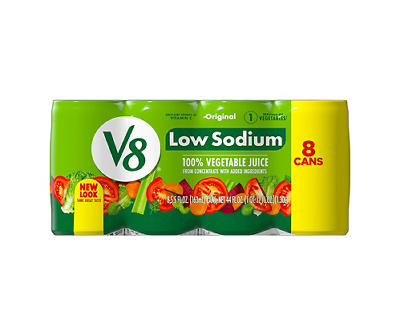 Low Sodium Vegetable Juice Cans, 8-Pack