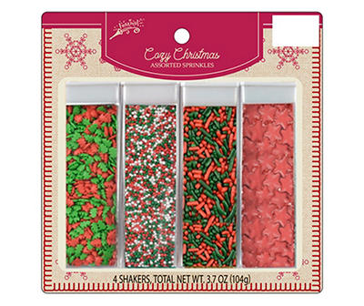 Cozy Christmas Assorted Holiday Sprinkles, 4-Pack