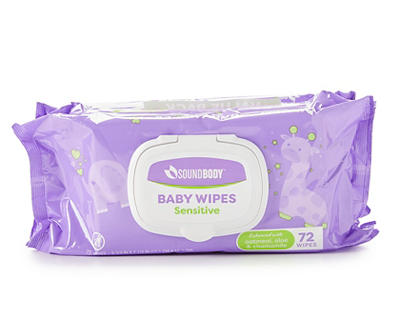 Oatmeal, Aloe & Chamomile 72-Count Snap Lid Sensitive Baby Wipes, 3-Pack