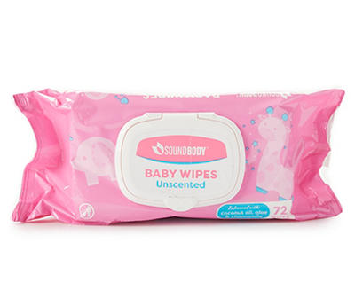 SB BABY WIPES UNSCENTED 72CT SNAP LID