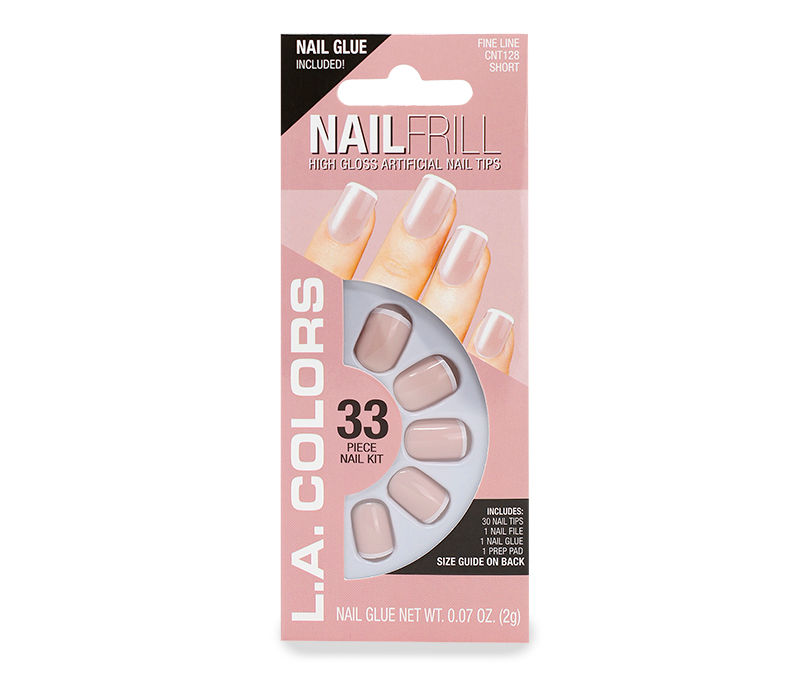 NailFrill Fine Line High Gloss Artificial 33-Piece Nail Kit