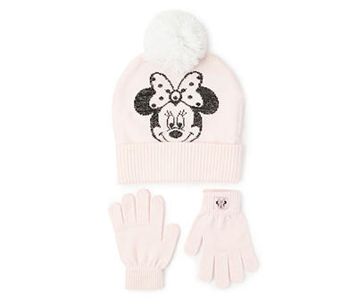Kids' Minnie Mouse Pom-Pom Beanie & Glove Set