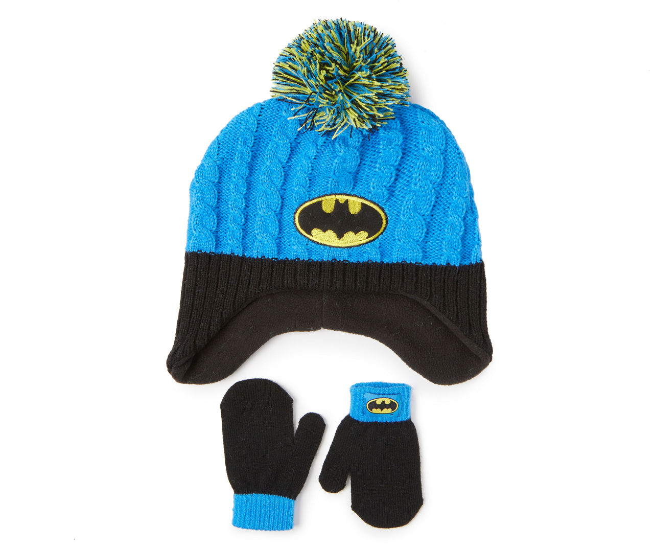 Warner Brothers Toddler Kids' Batman Pom-Pom Beanie & Glove Set | Big Lots