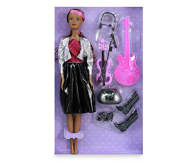 Career Musician Doll & Play Set, Pink & Brown Hair