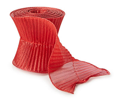 Red Crinkle Polyester Ribbon