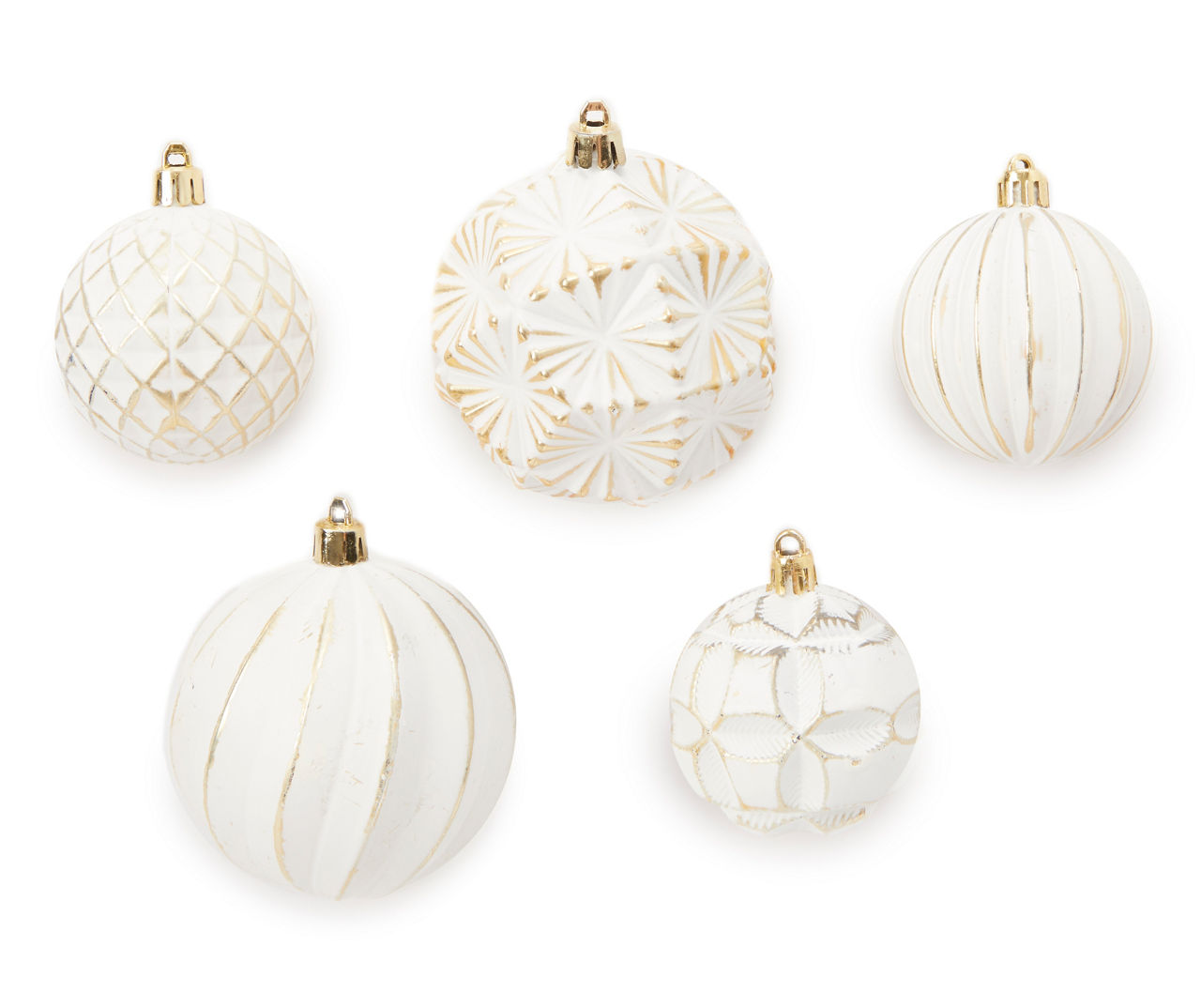 White and gold deals ornaments