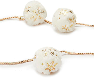 BALL WITH GOLD SNOWFLAKE GARLAND