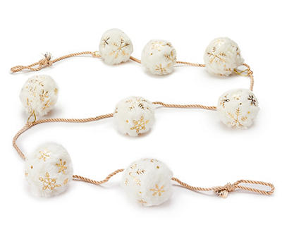BALL WITH GOLD SNOWFLAKE GARLAND