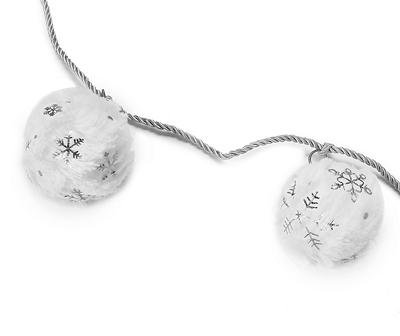 6' Silver Snowflake & Ball Garland
