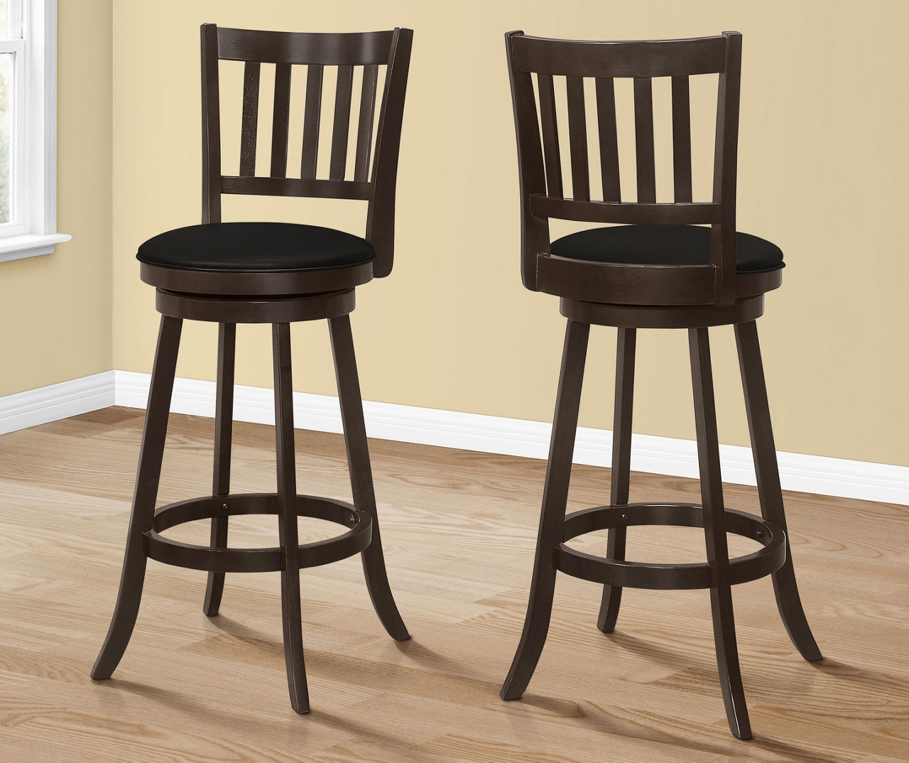 Monarch Slat Back Swivel Bar Stools 2 Pack Big Lots