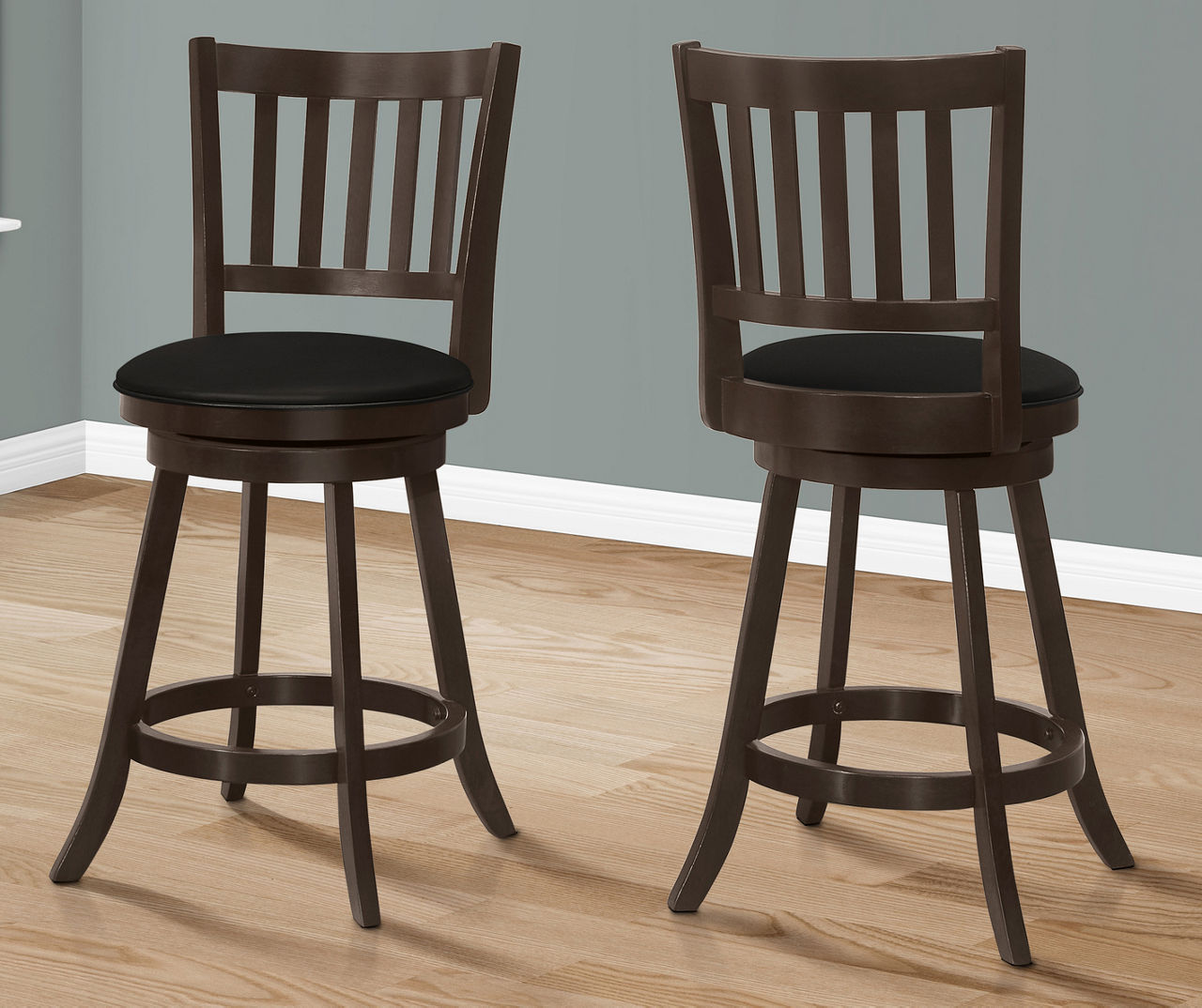 Monarch Slat Back Swivel Bar Stools 2 Pack Big Lots