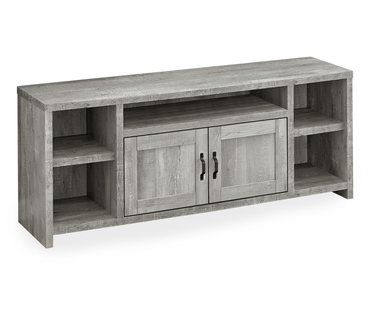 59" Gray Wood Look 5-Shelf TV Stand