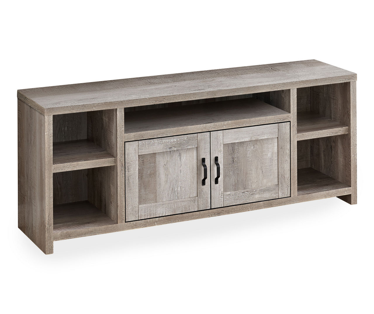 59" Taupe Wood Look 5-Shelf TV Stand
