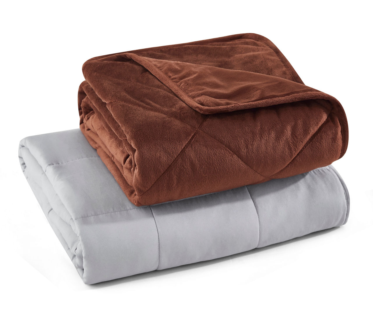 Cherry Mahogany Cooling Weighted Blanket With Velvet Duvet Cover