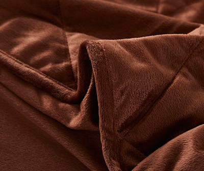 Cherry Mahogany Cooling Weighted Blanket With Velvet Duvet Cover