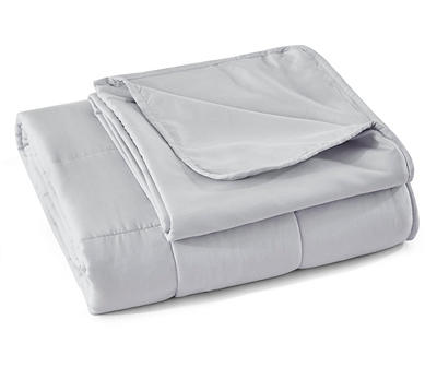 Quiet Gray Microfiber Weighted Blanket With Duvet Cover
