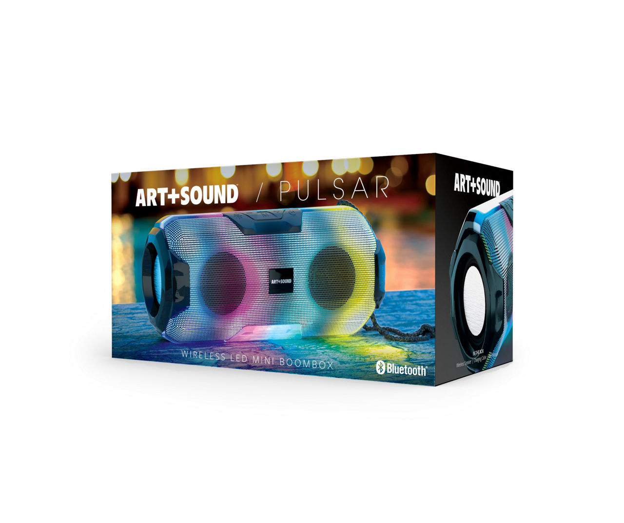 Art + Sound Pulsar Mini Boombox LED Bluetooth Speaker Big Lots