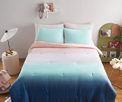 Dream Street Ombre Rainbow 3-Piece Twin/Full Microfiber Comforter Set - Big Lots