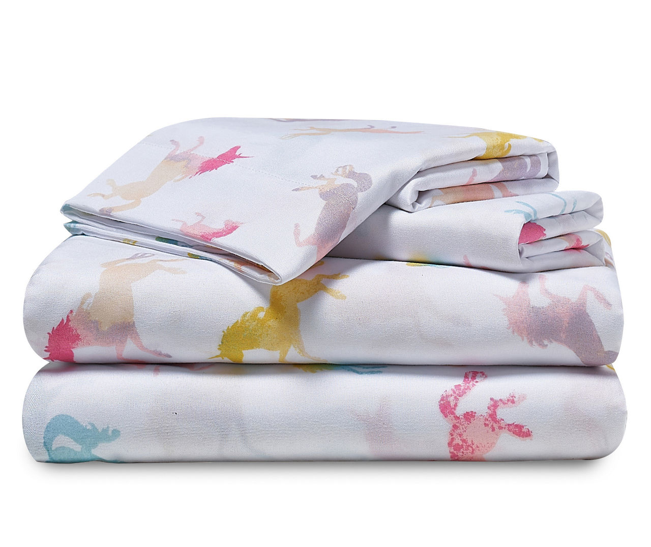 Dream Street White & Multicolor Unicorn Microfiber Sheet Set Big Lots